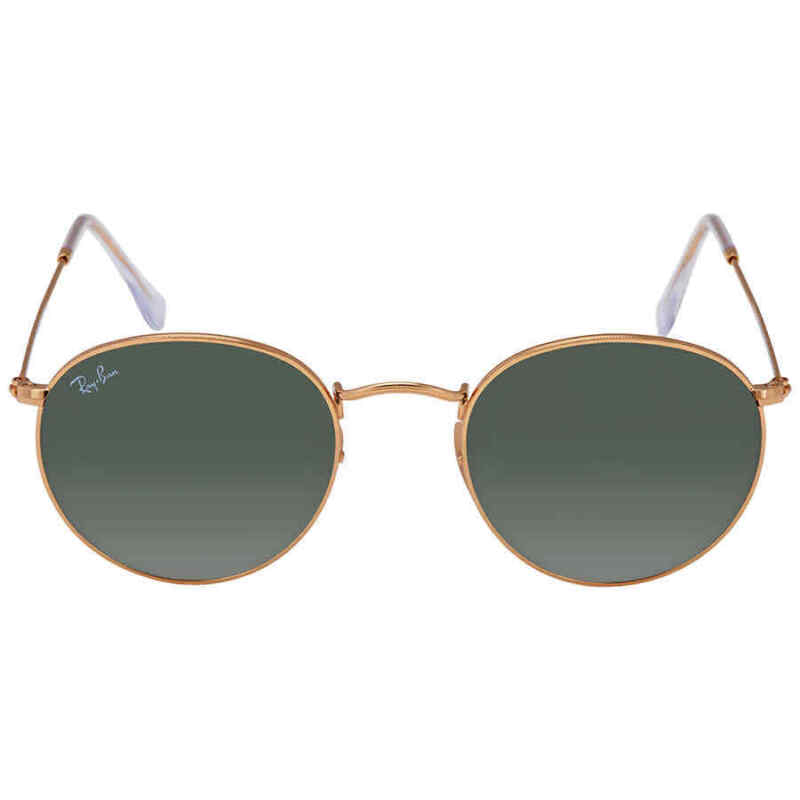 Ray Ban Round Metal Green Classic G-15 Unisex Sunglasses RB3447N 001 50